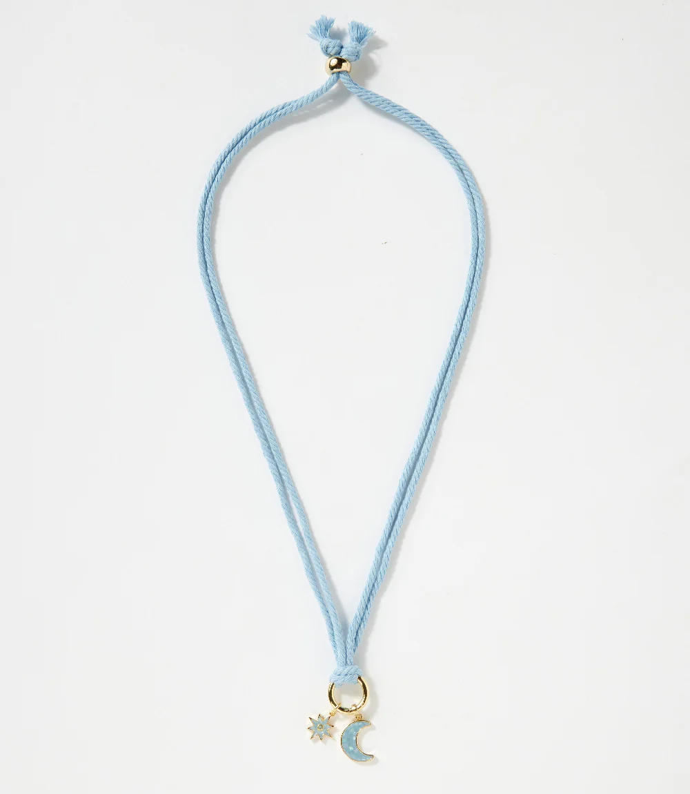 Moon And Starburst Cord Necklace - Image 4