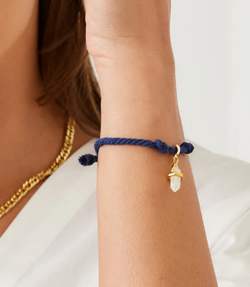 Moonstone Point Cord Bracelet - Image 4