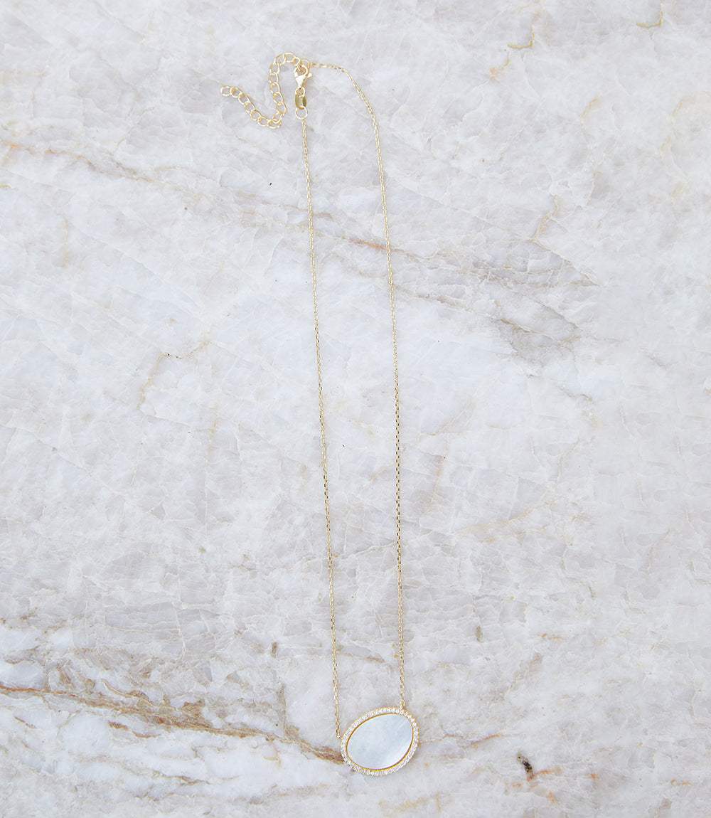 Mother of Pearl Pendant Necklace - Image 4