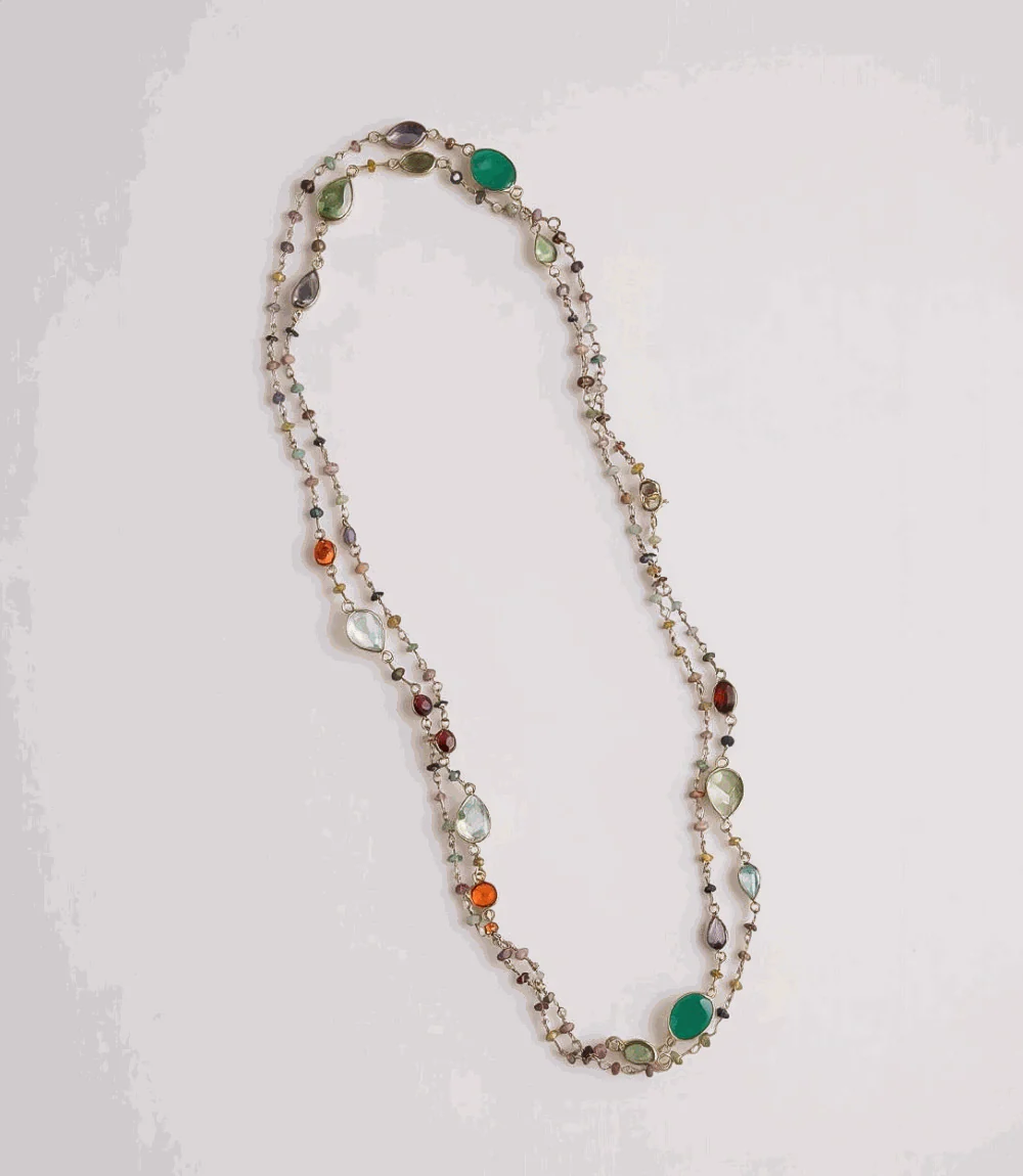 Multi Color Beaded Gemstone Necklace - Image 8