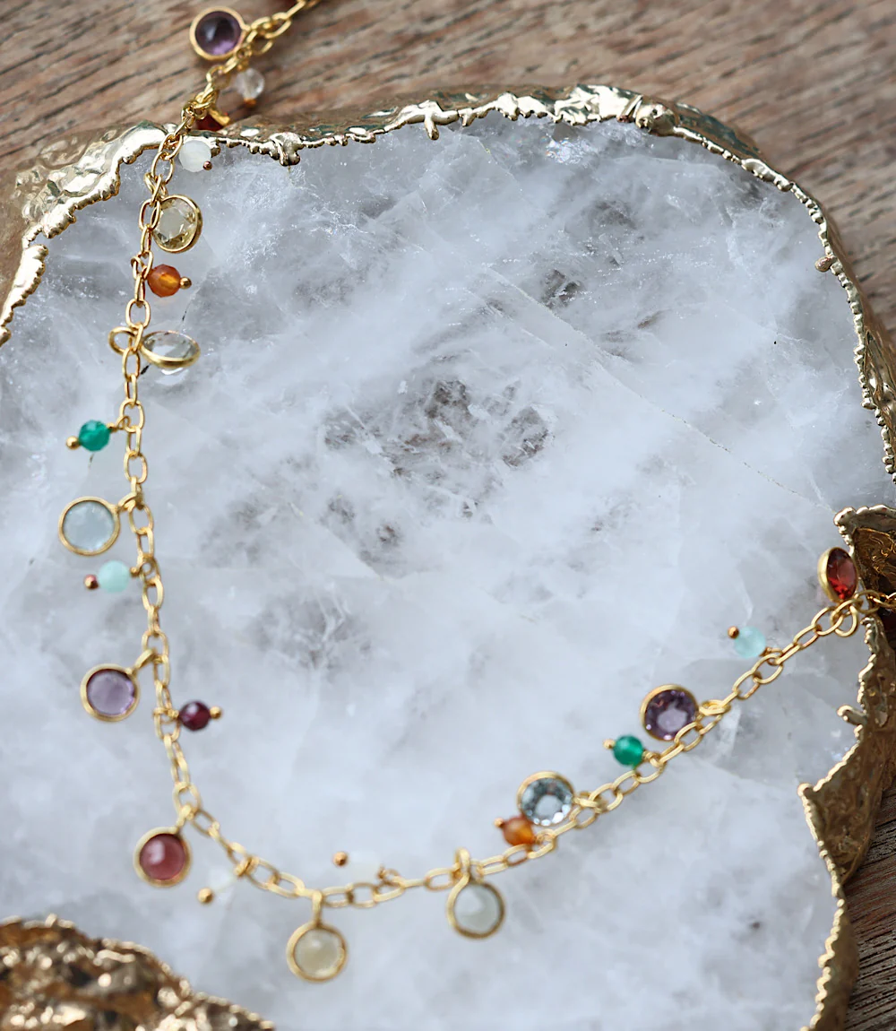Multi Color Gemstone Necklace - Image 10