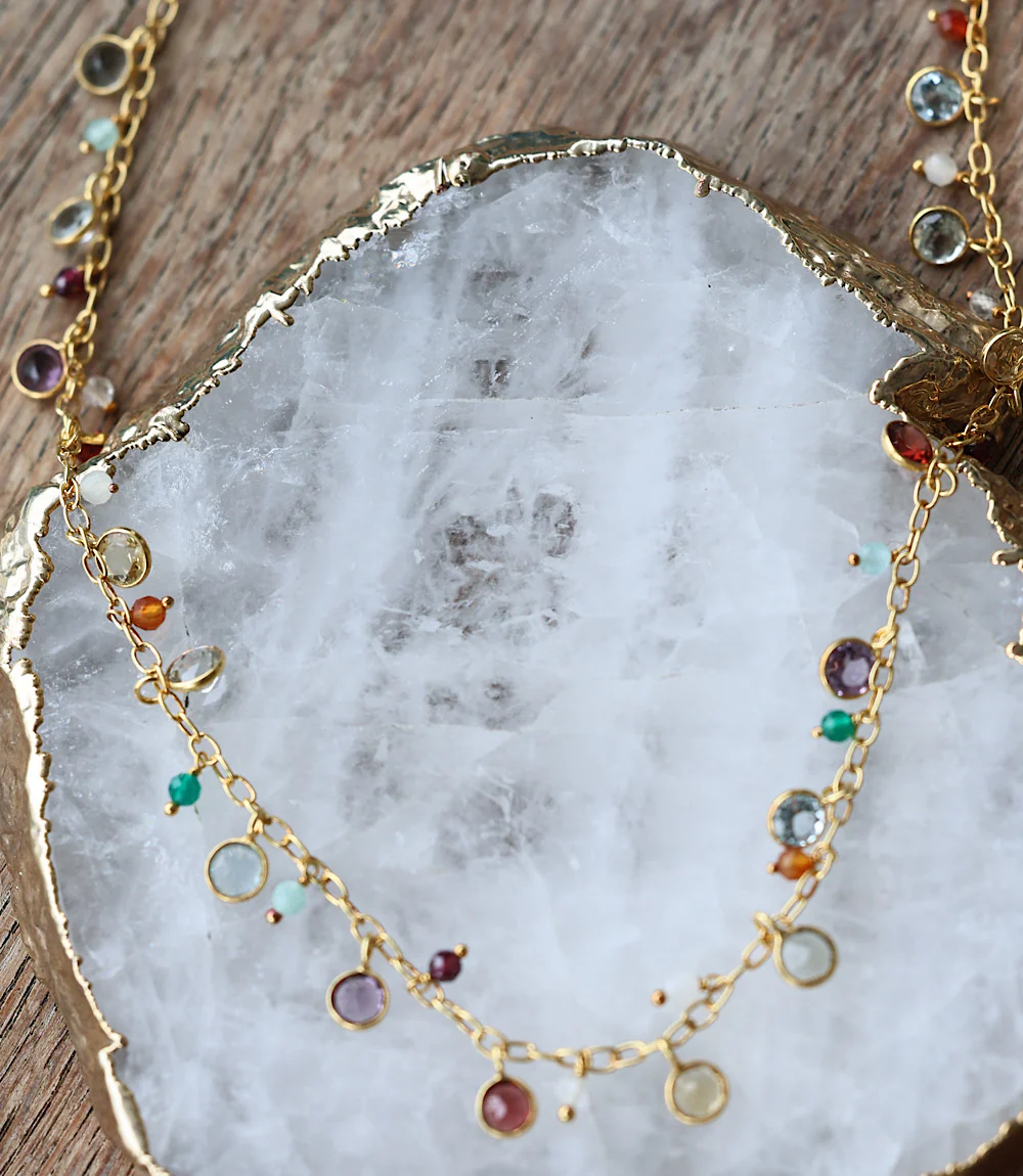 Multi Color Gemstone Necklace - Image 11