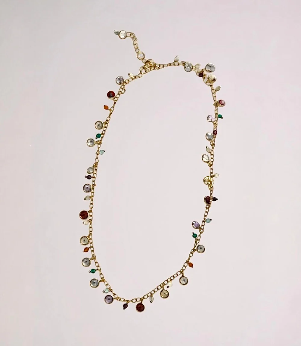 Multi Color Gemstone Necklace - Image 8