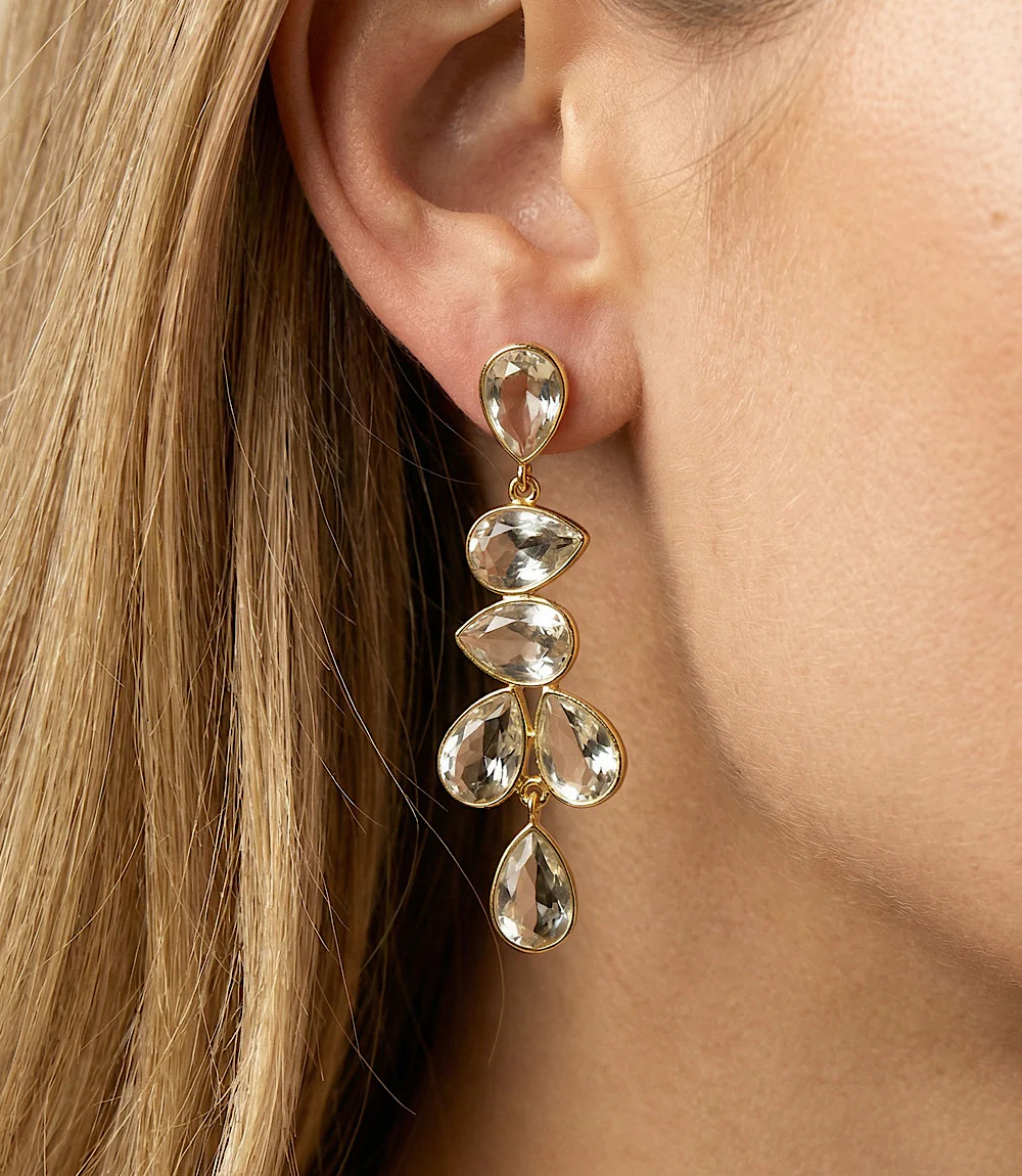 Multi Drop Gemstone Earrings