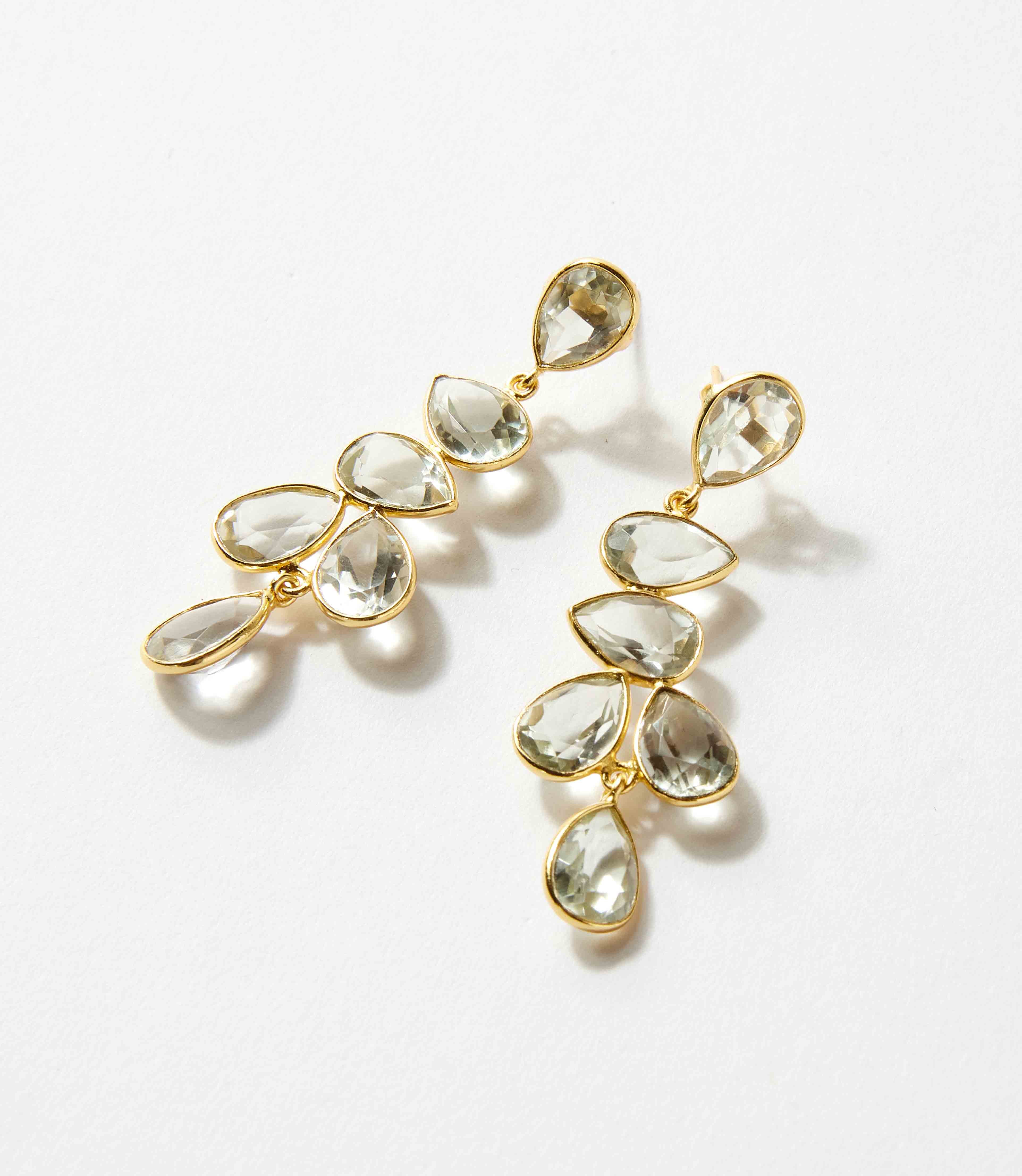 Multi Drop Gemstone Earrings - Image 2