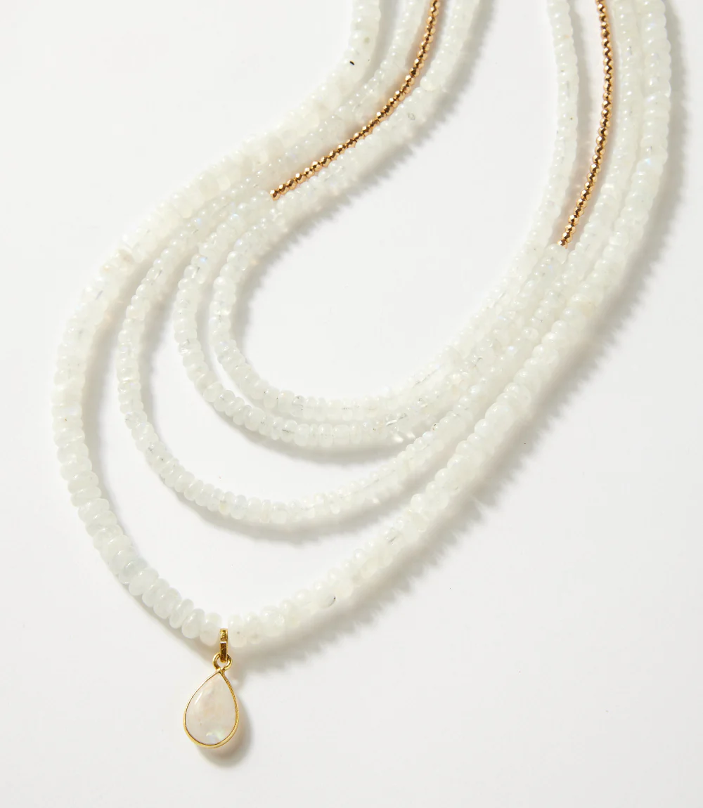 Multi Layer Moonstone Necklace - Image 2