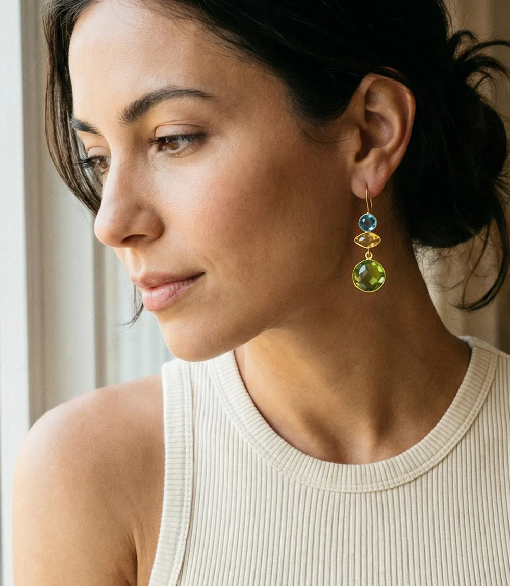 Multicolor Gem Earrings