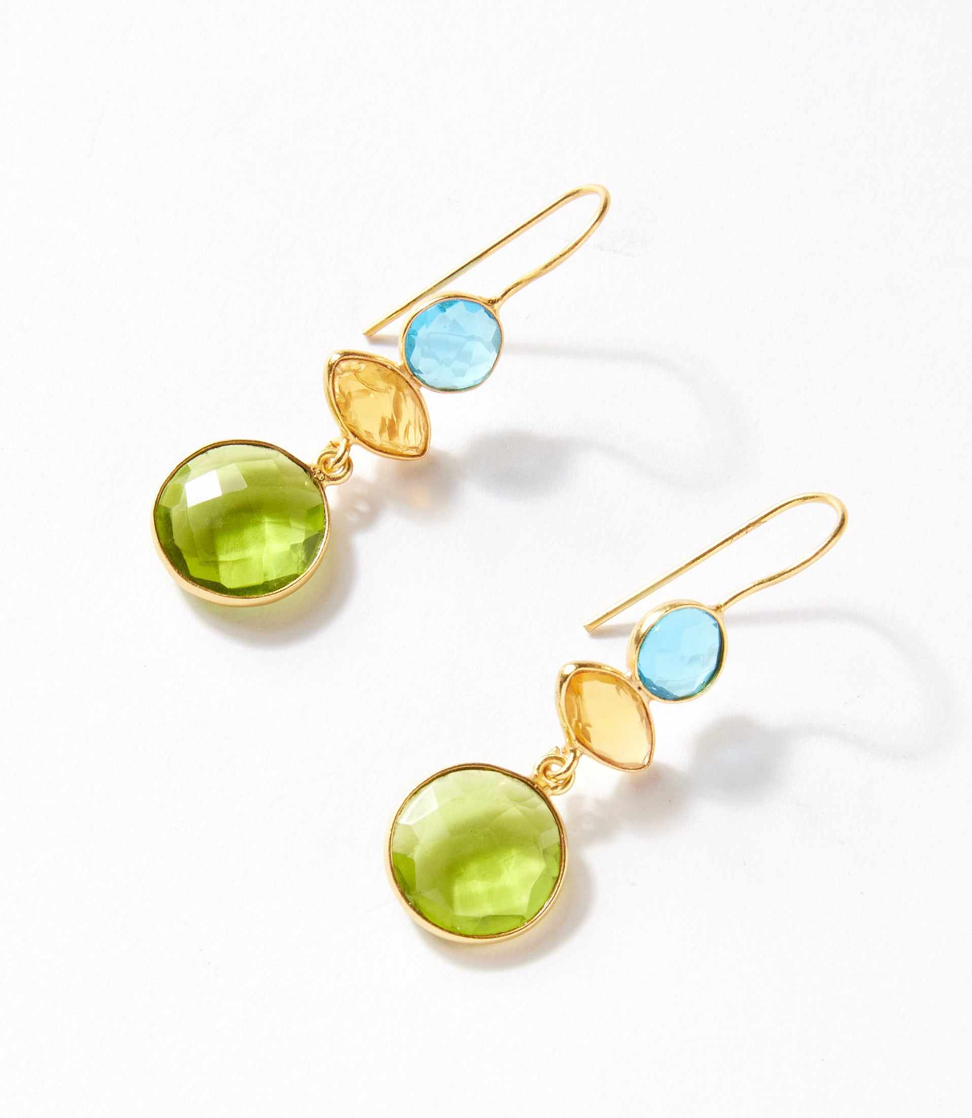 Multicolor Gem Earrings - Image 2