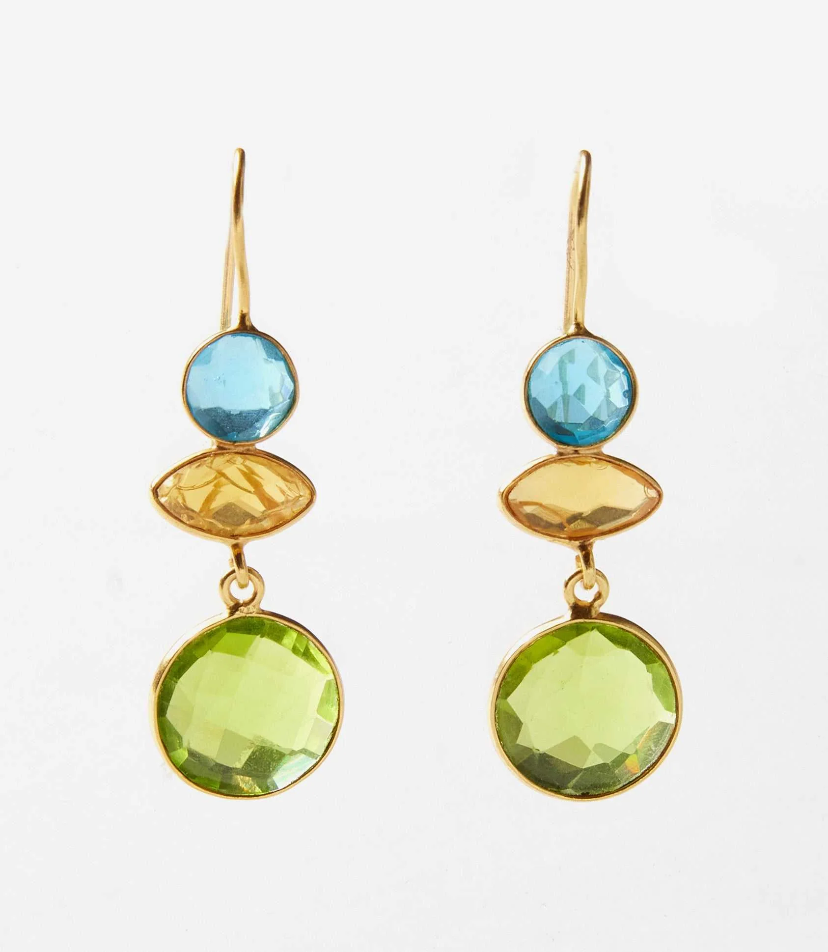 Multicolor Gem Earrings - Image 3