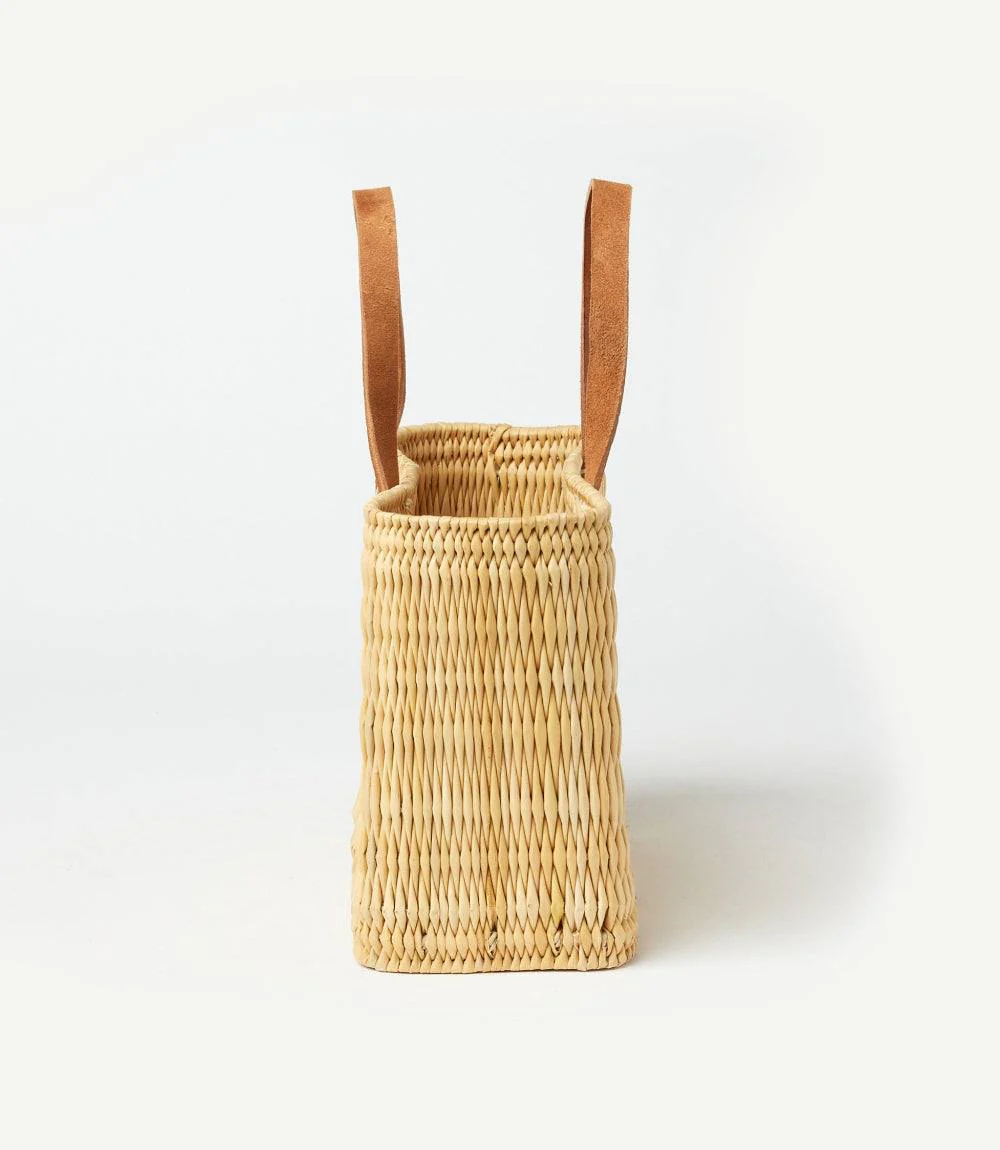 Natural Straw Tote Bag - Image 4