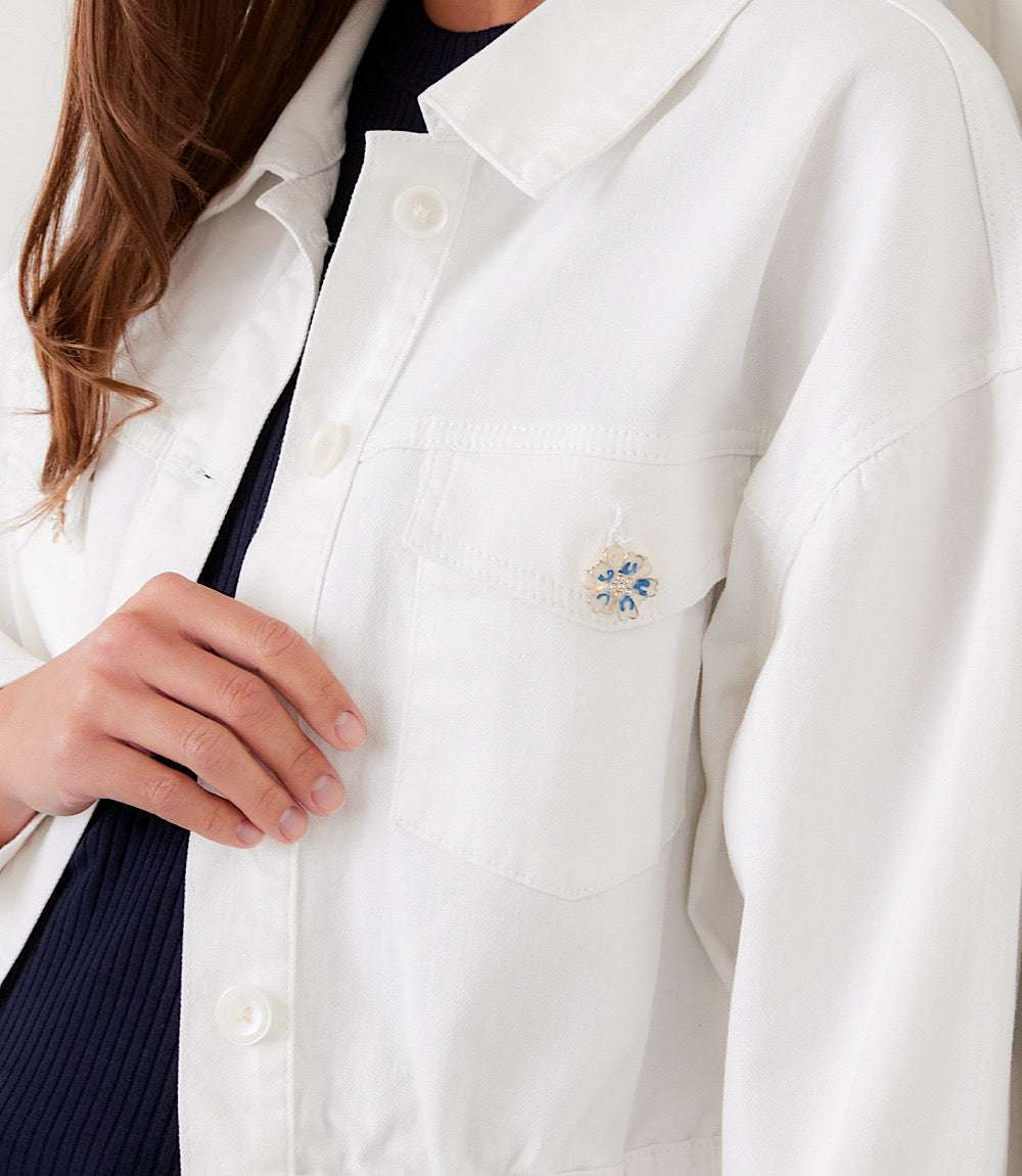 Novelty Button Jean Jacket - Image 6