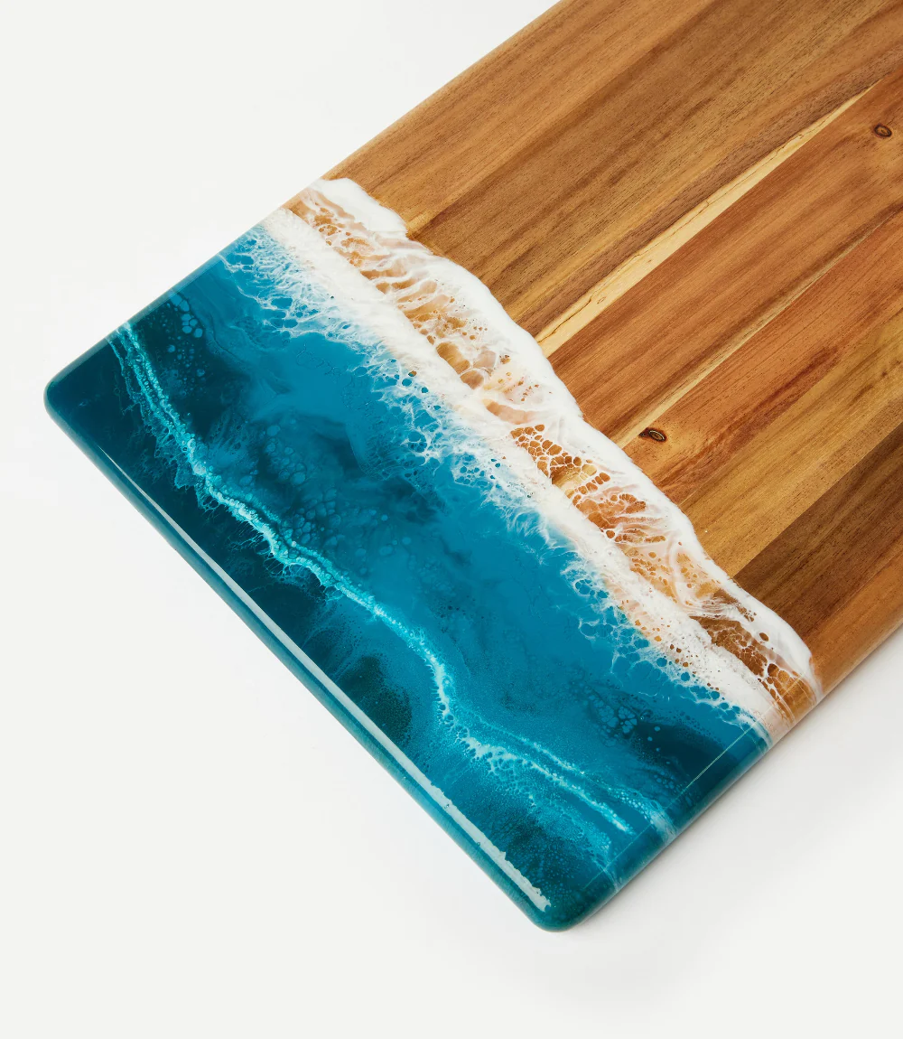 Ocean Waves Wooden Serving Tray - Image 3