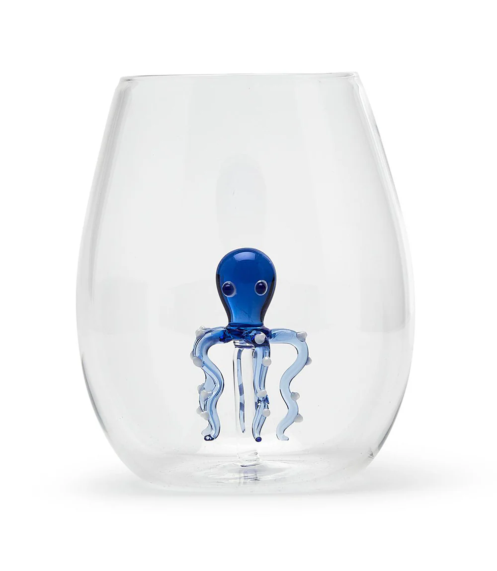 Octopus Stemless Wine Glass - Image 2