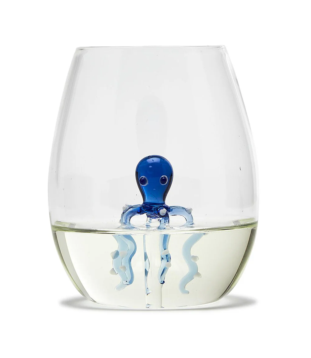 Octopus Stemless Wine Glass - Image 4