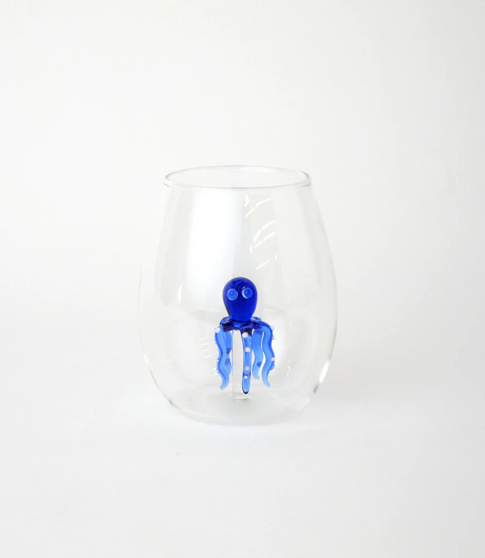 Octopus Stemless Wine Glass - Image 5