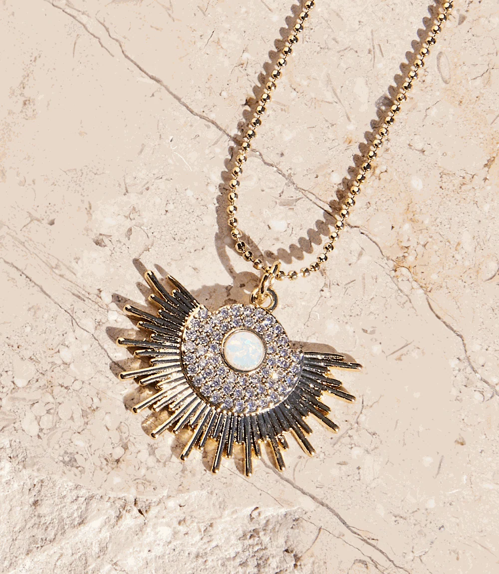 Opal Sunburst Necklace - Image 2