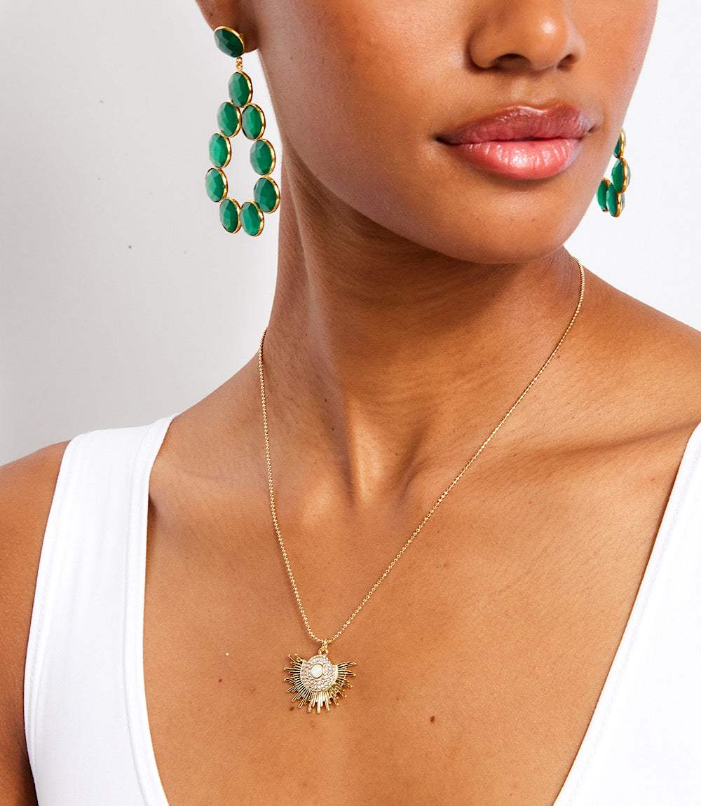Opal Sunburst Necklace - Image 3