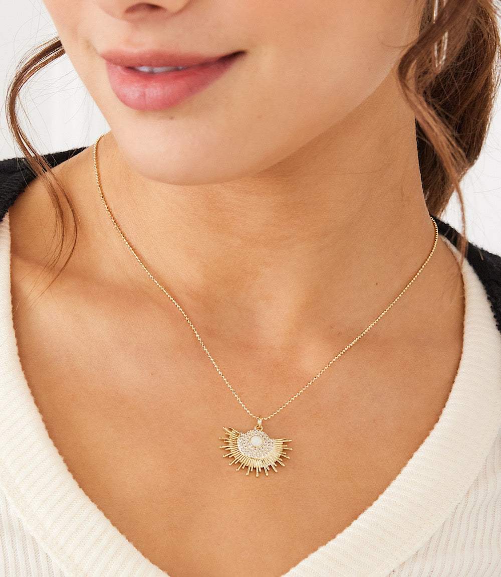 Opal Sunburst Necklace - Image 4