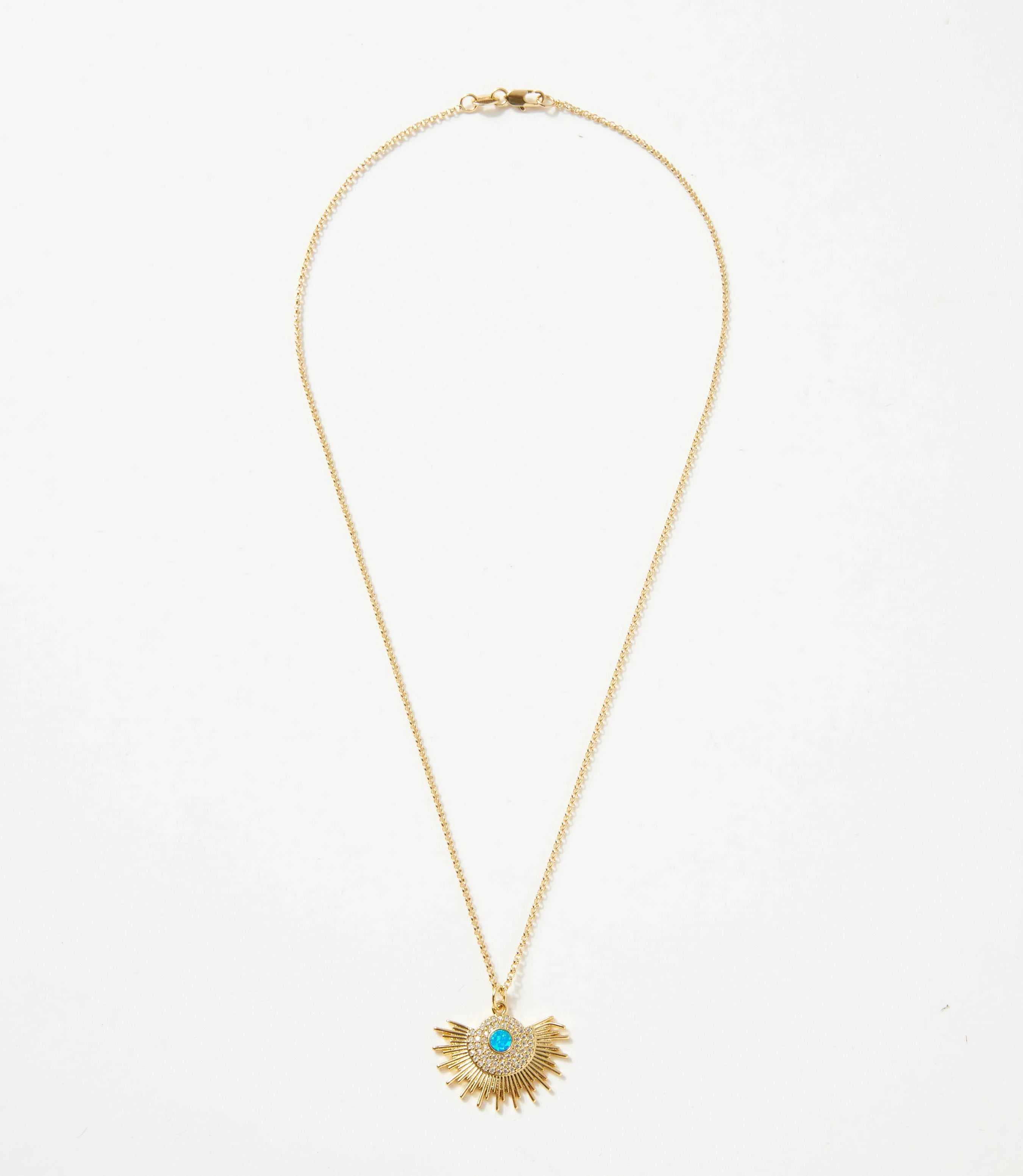 Opal Sunburst Necklace - Image 2