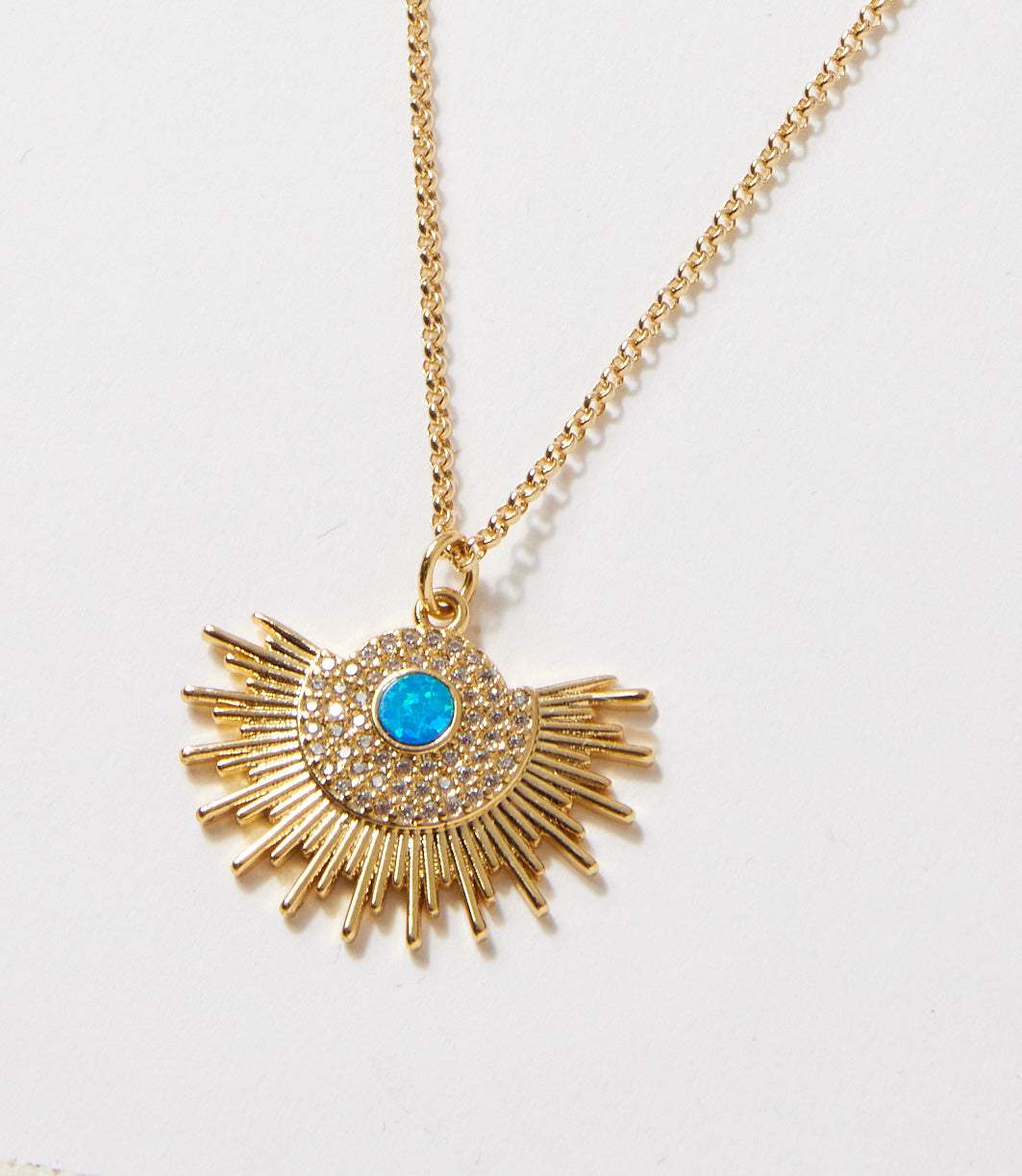 Opal Sunburst Necklace - Image 3