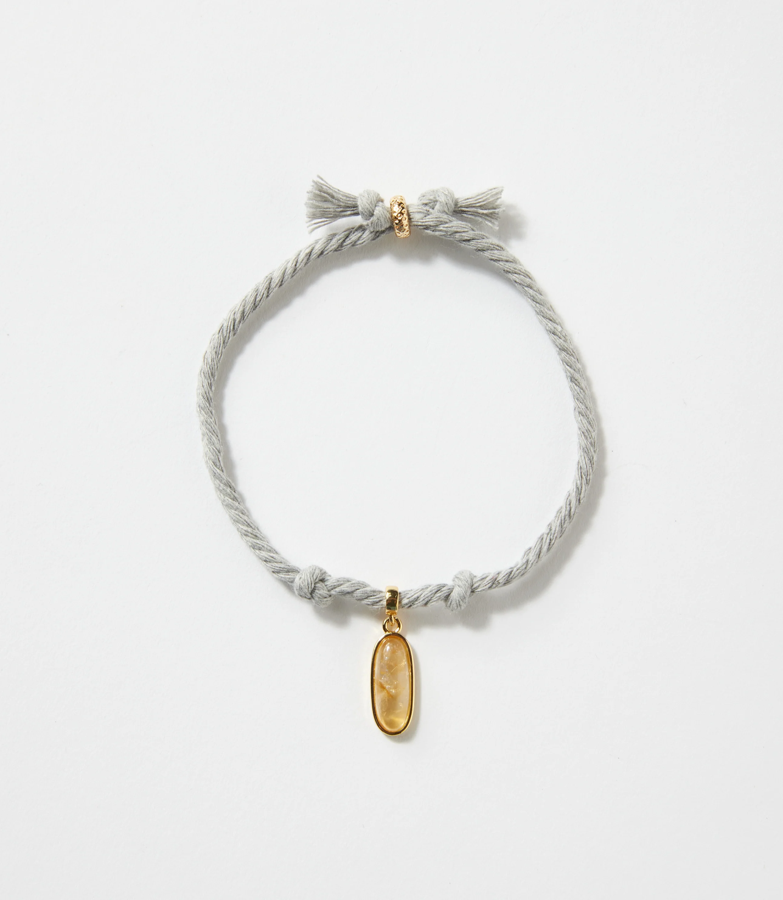 Oval Gemstone Cord Bracelet - Image 4