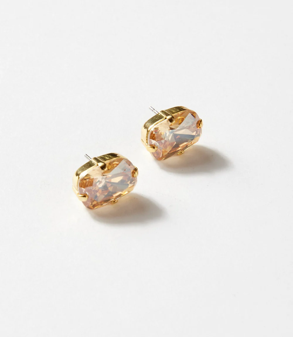Oval Stud Earrings - Image 3
