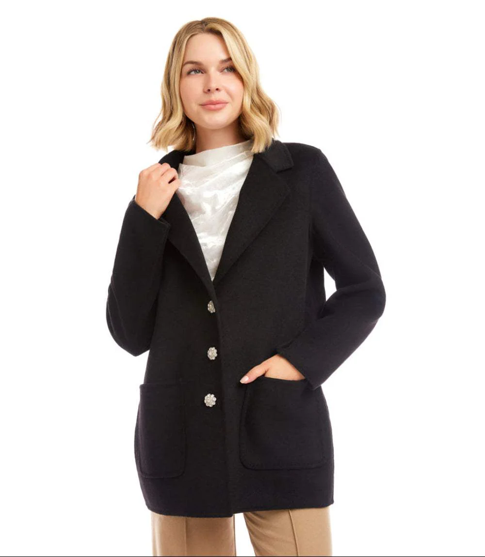 Oversized Brushed Blazer - Image 3