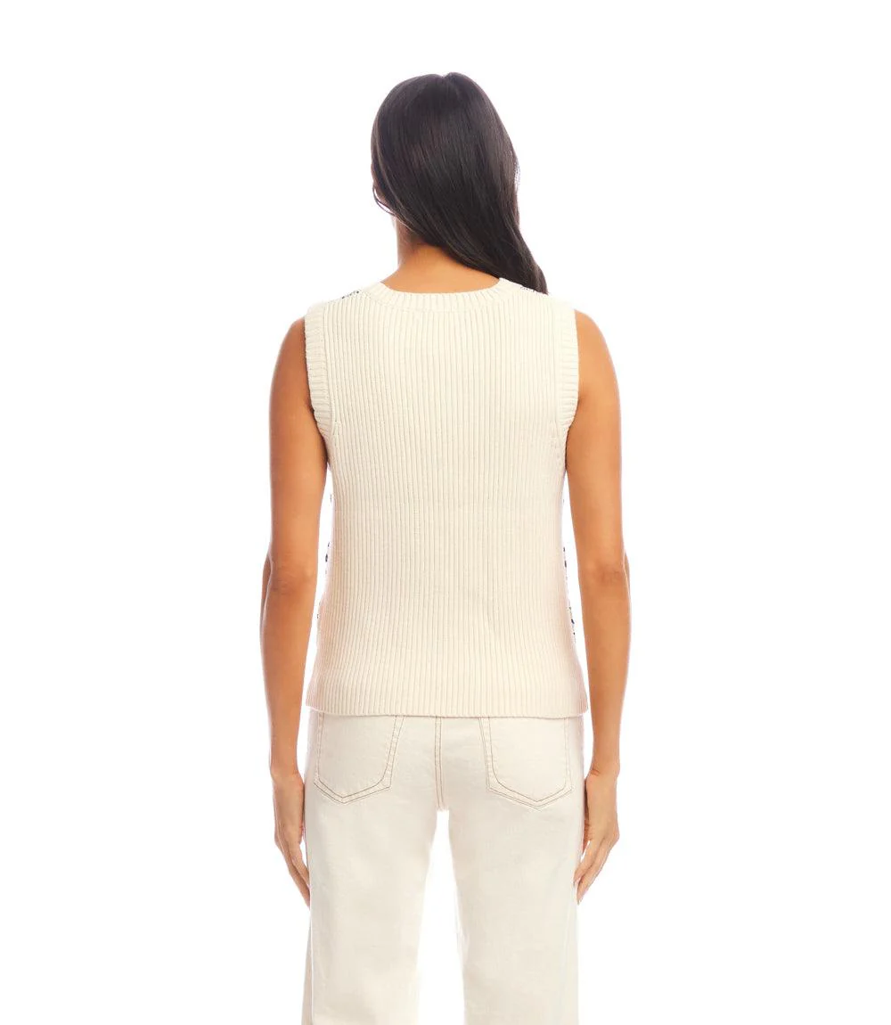 Patchwork Crochet Sweater Tank - Image 4