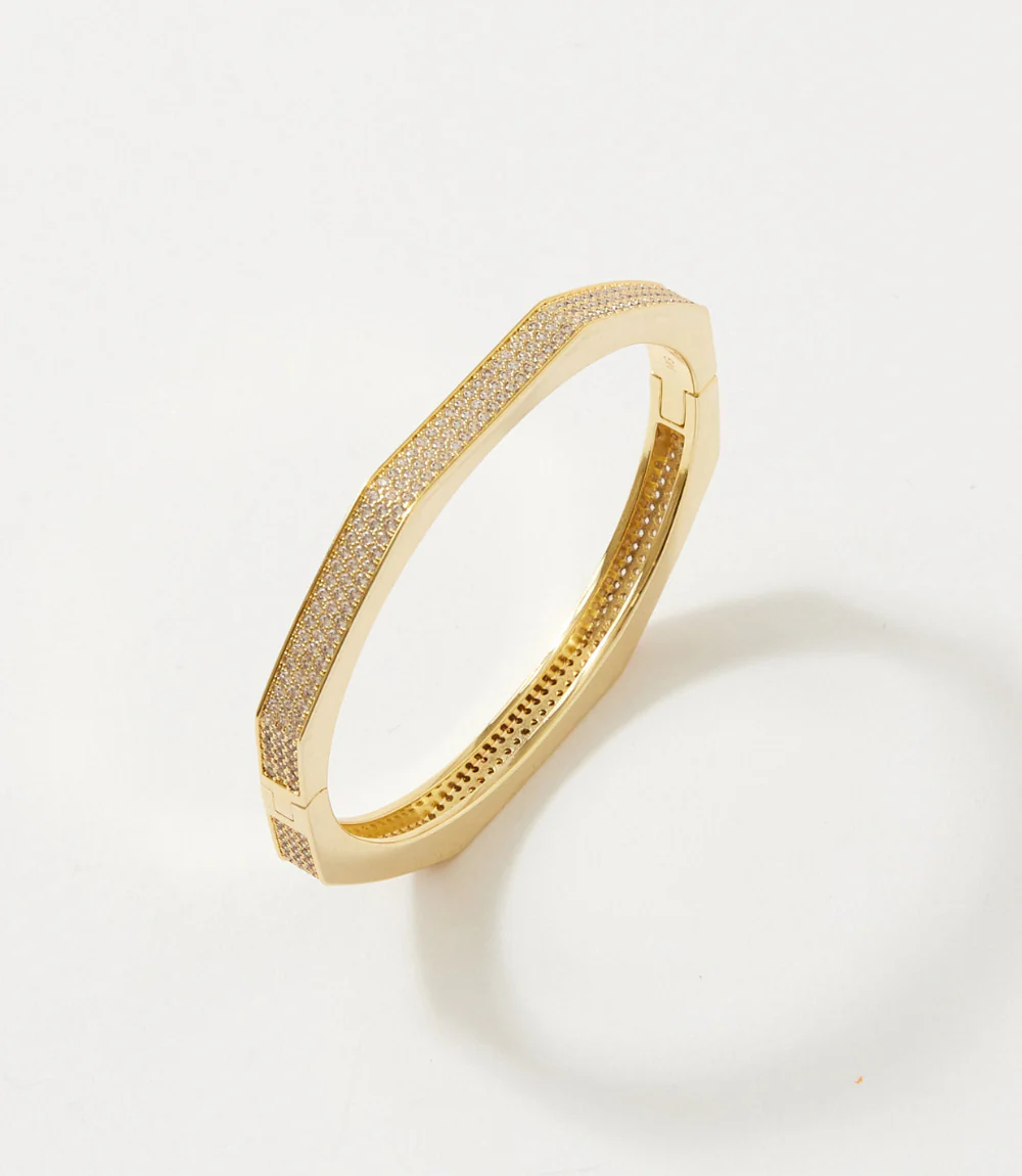 Pavé Crystal Angular Cuff Bracelet - Image 6