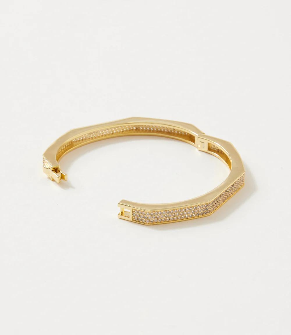 Pavé Crystal Angular Cuff Bracelet - Image 7