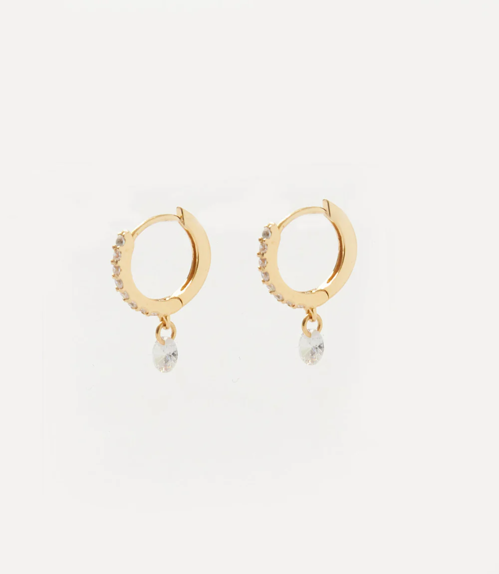 Pavé Huggie Earrings - Image 3