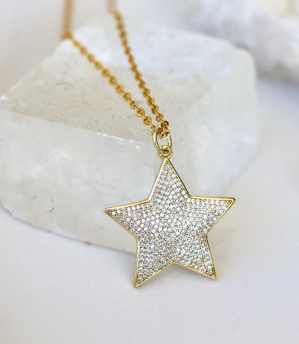 Pavé Star Pendant Necklace - Image 3