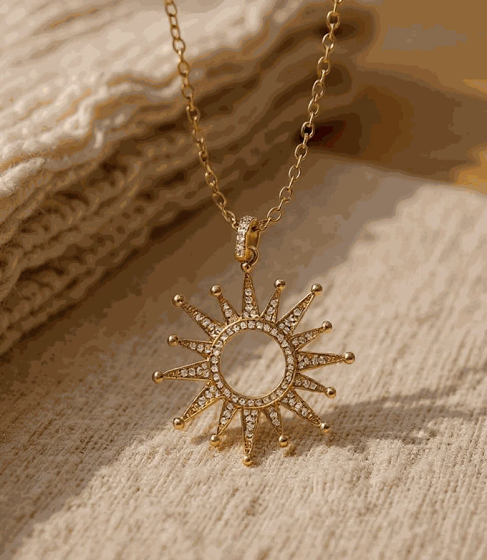 Pavé Starburst Necklace - Image 4