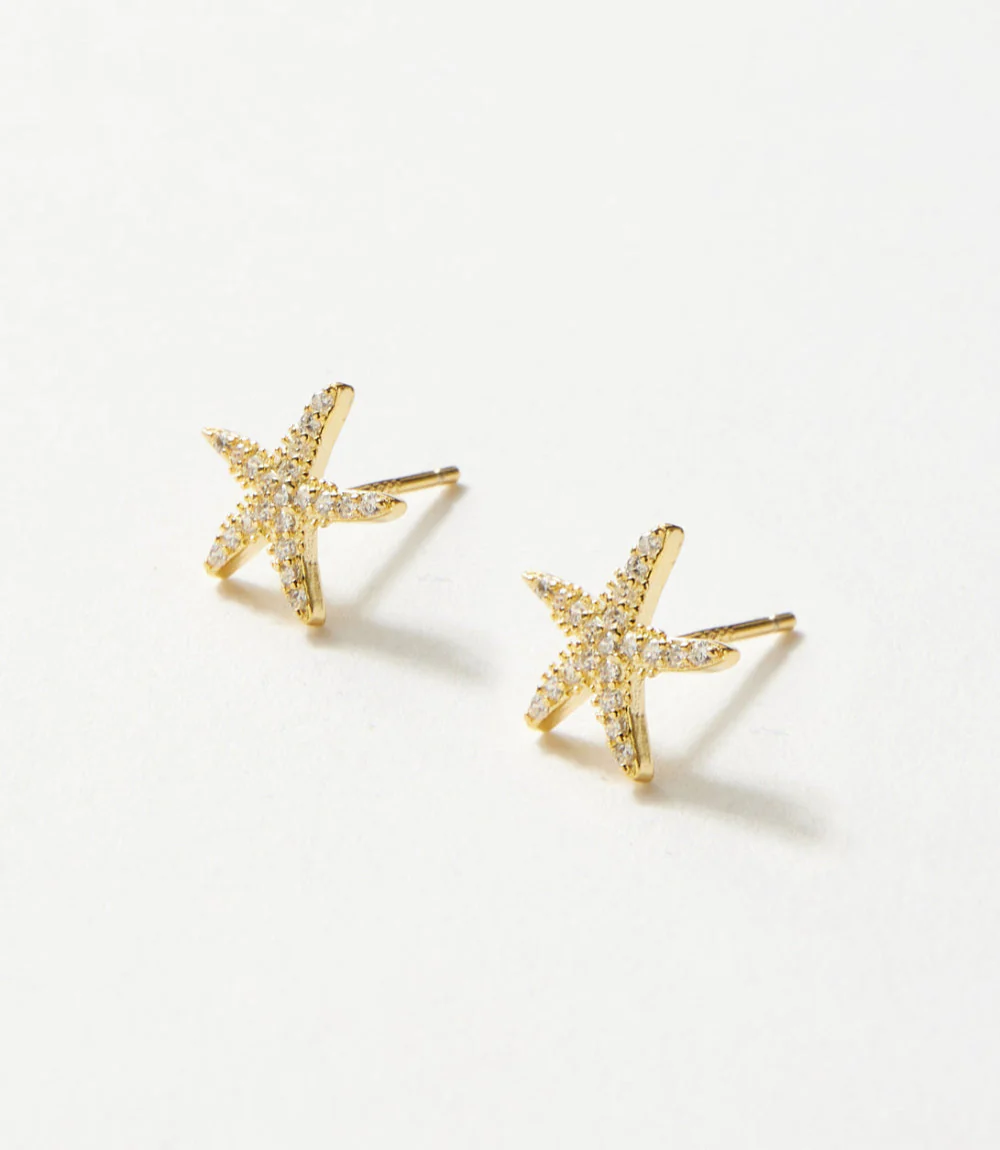 Pavé Starfish Stud Earrings - Image 2