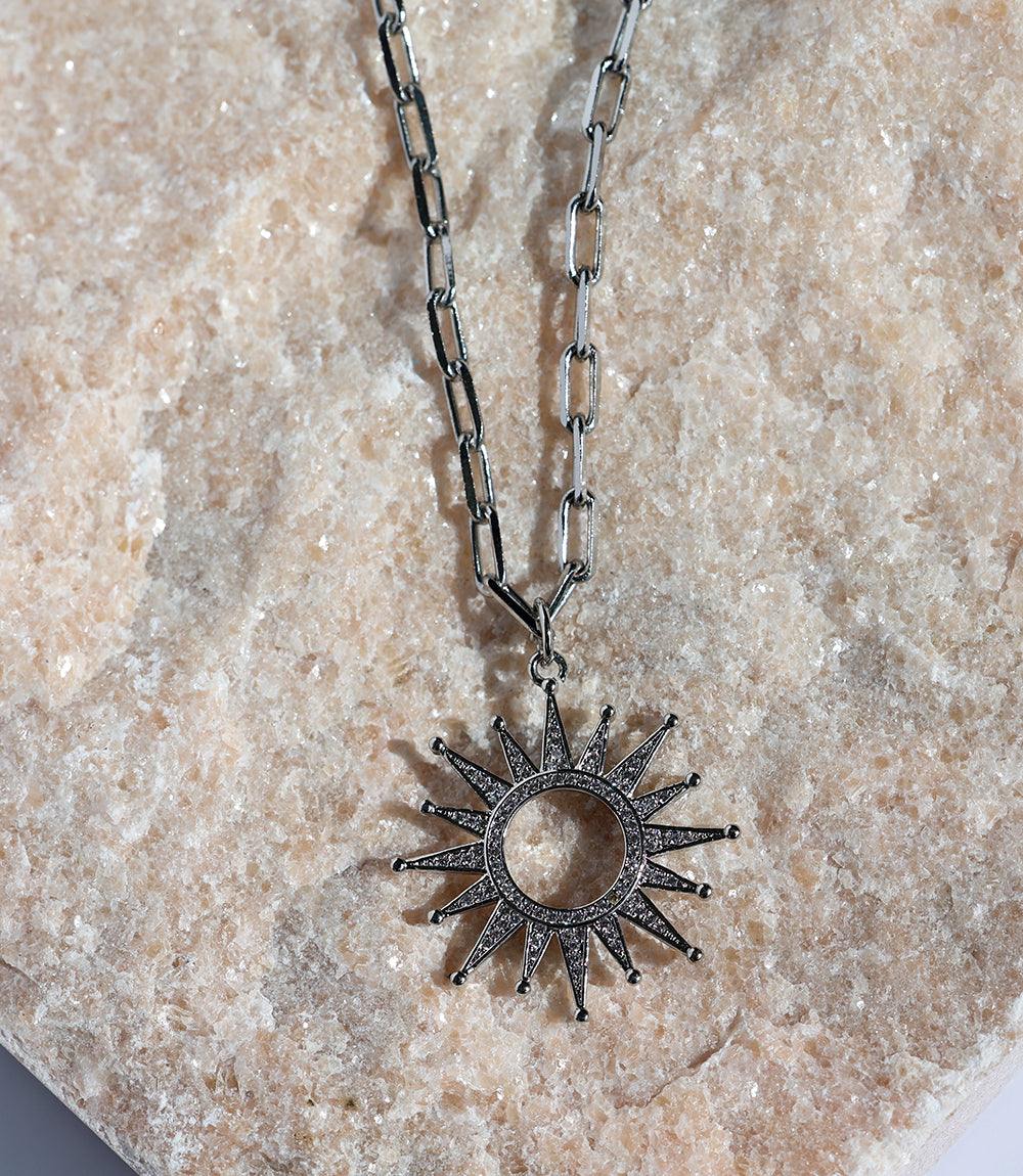 Pavé Sunburst Necklace - Image 16