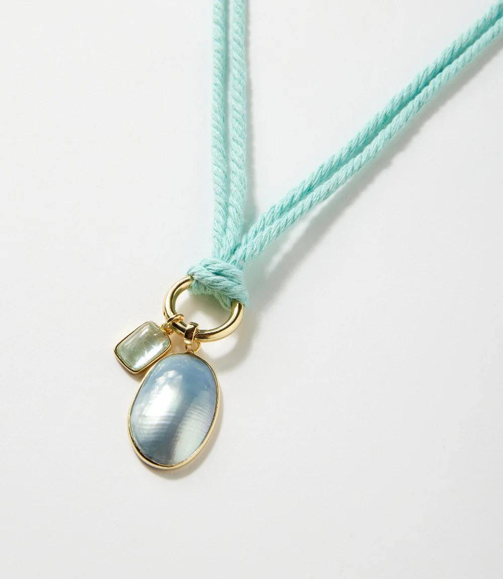 Pearl And Gemstone Cord Necklace - Image 2