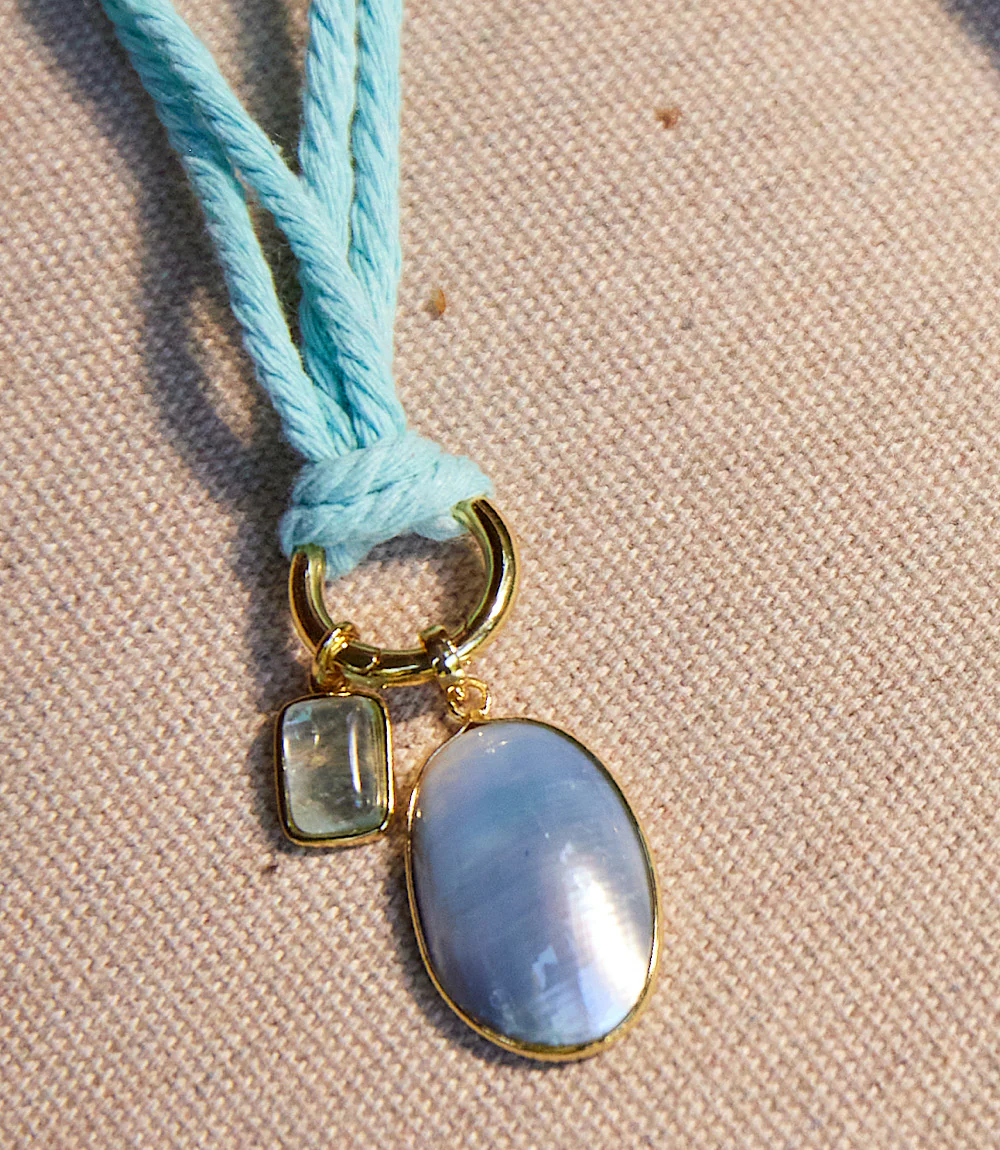 Pearl And Gemstone Cord Necklace - Image 3