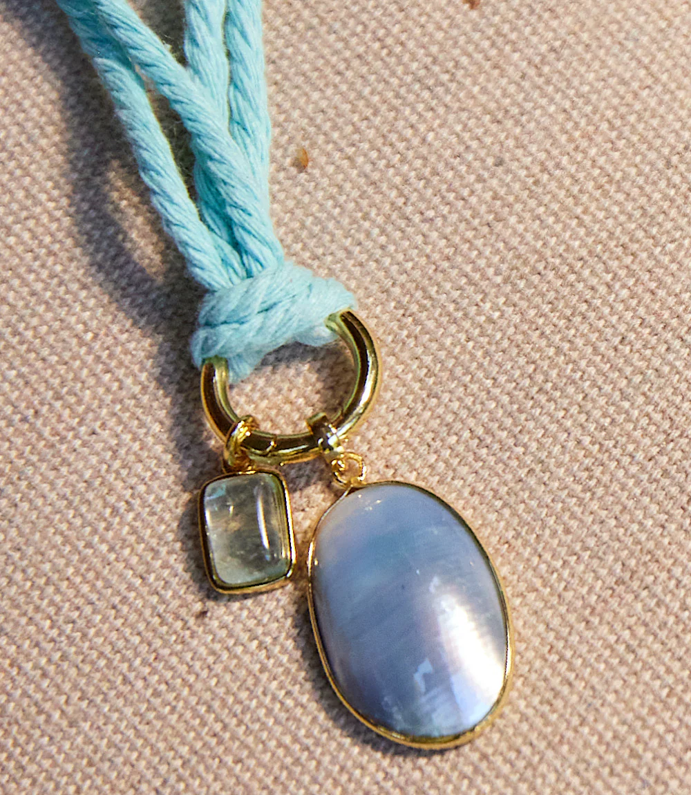 Pearl And Gemstone Cord Necklace - Image 8