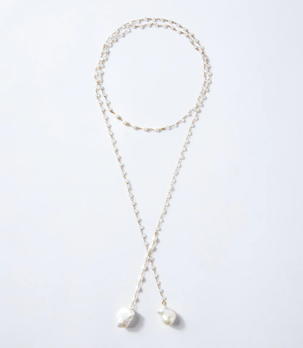 Pearl And Moonstone Necklace