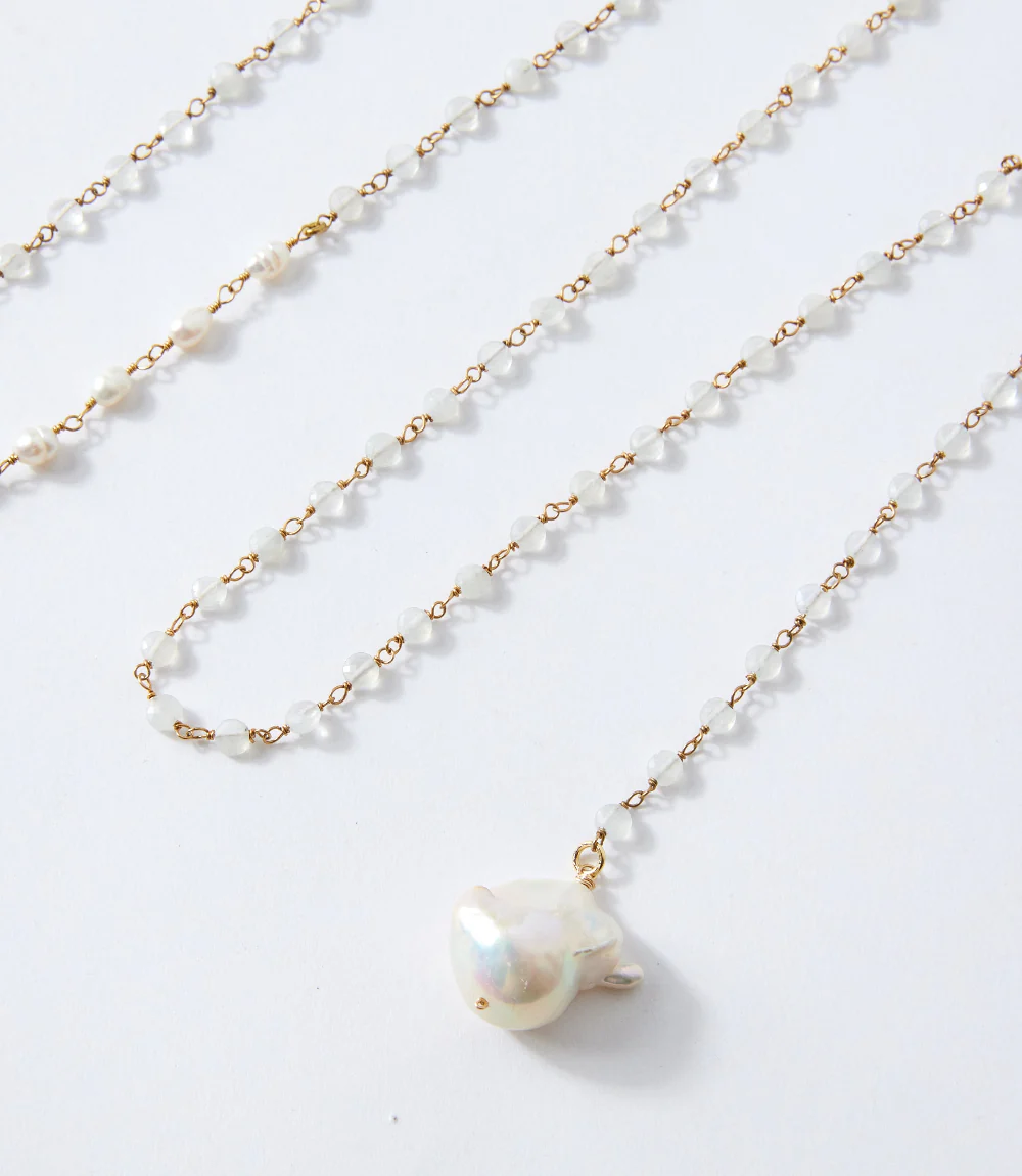 Pearl And Moonstone Necklace - Image 2