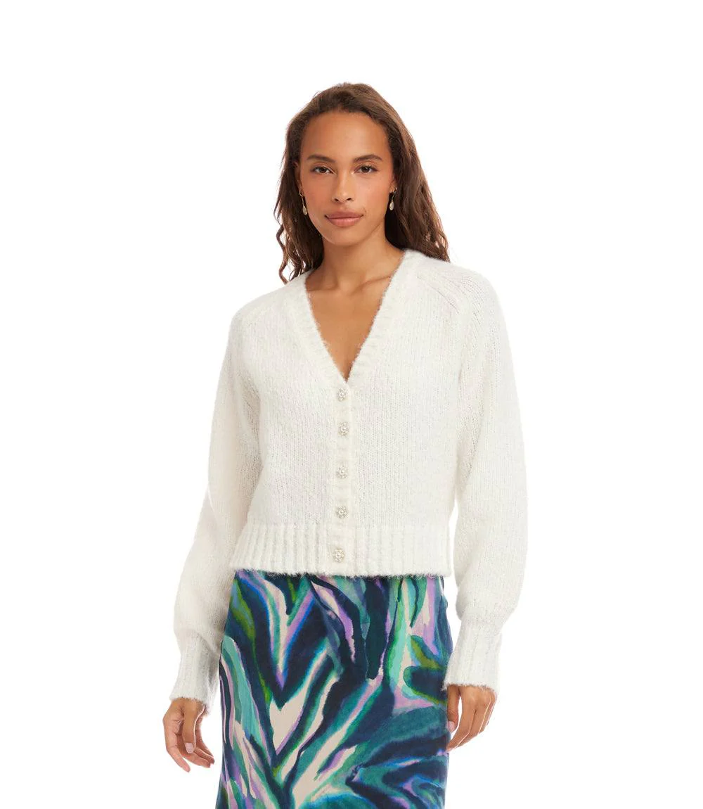 Pearl Button Cardigan Sweater - Image 3
