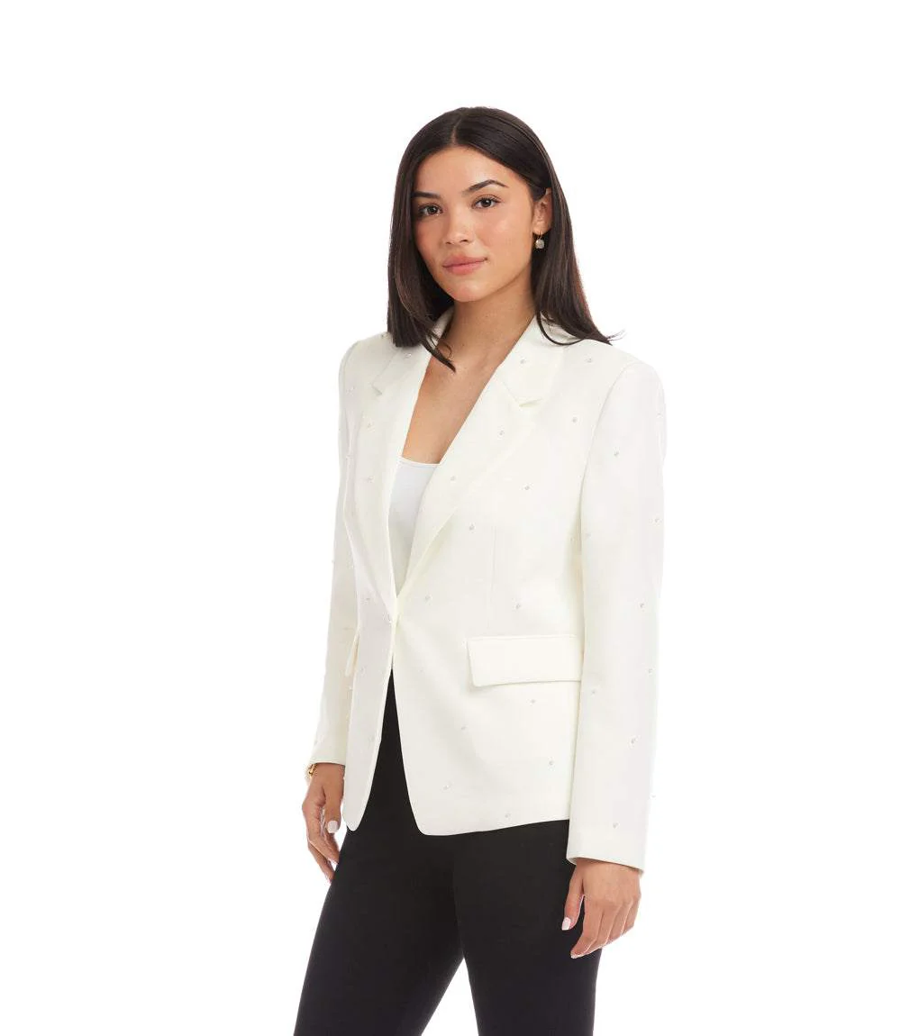 Pearl Embellished Blazer - Image 4