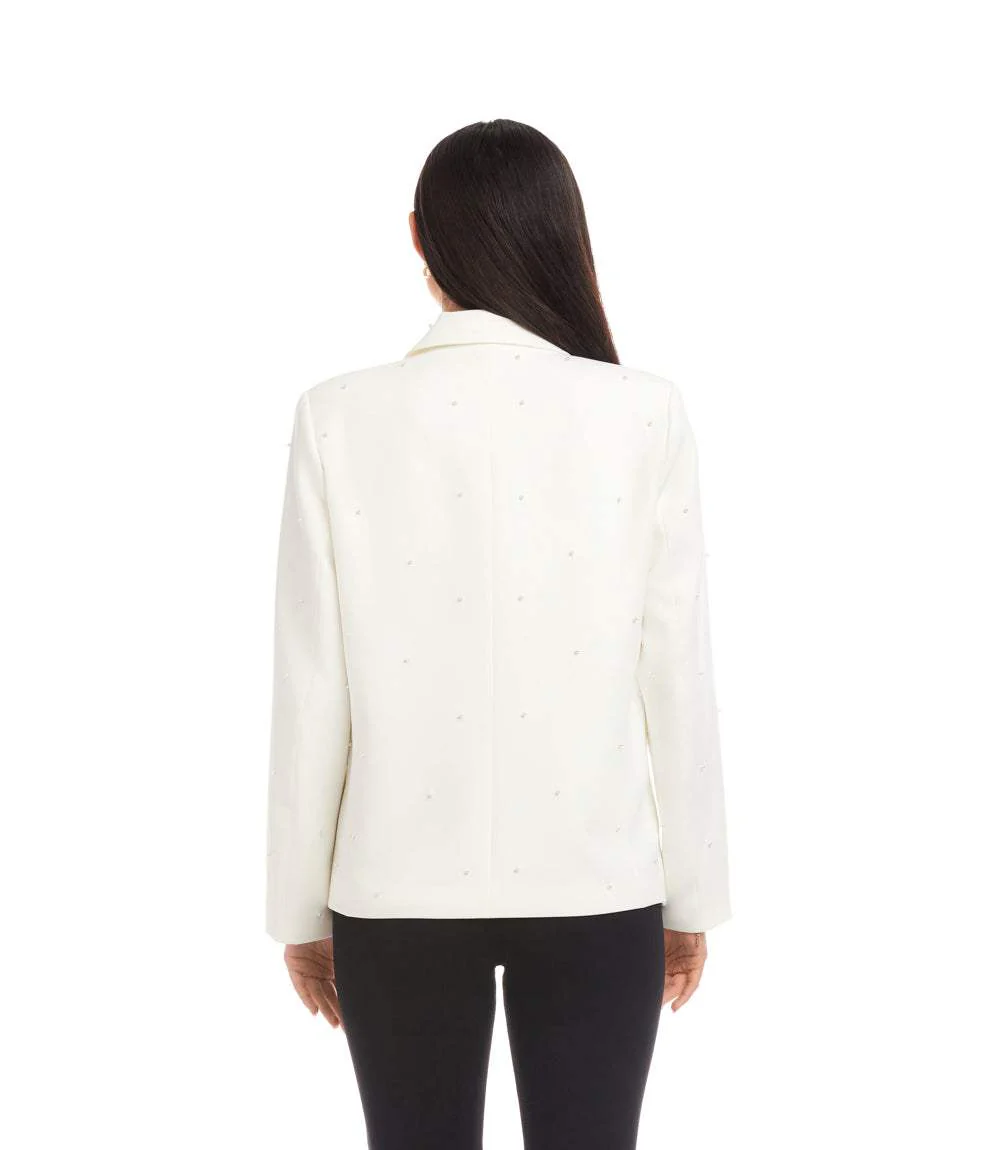 Pearl Embellished Blazer - Image 5