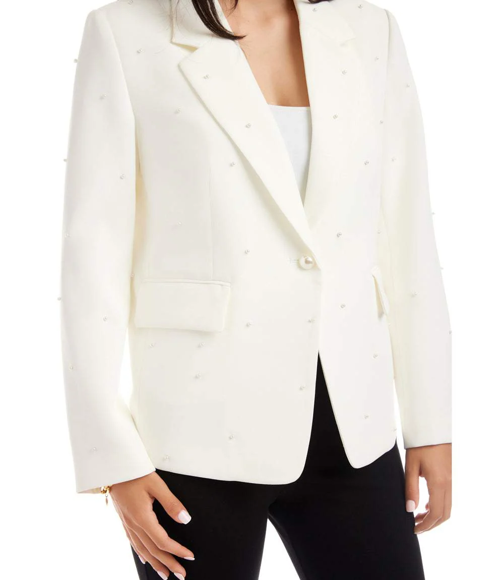 Pearl Embellished Blazer - Image 6