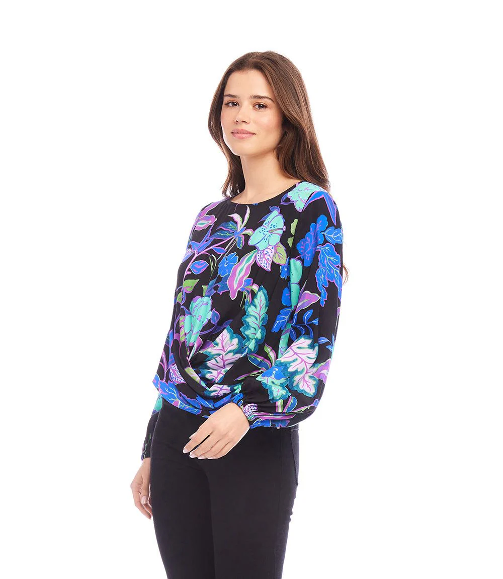 Petite Size Boatneck Drape Top - Image 2