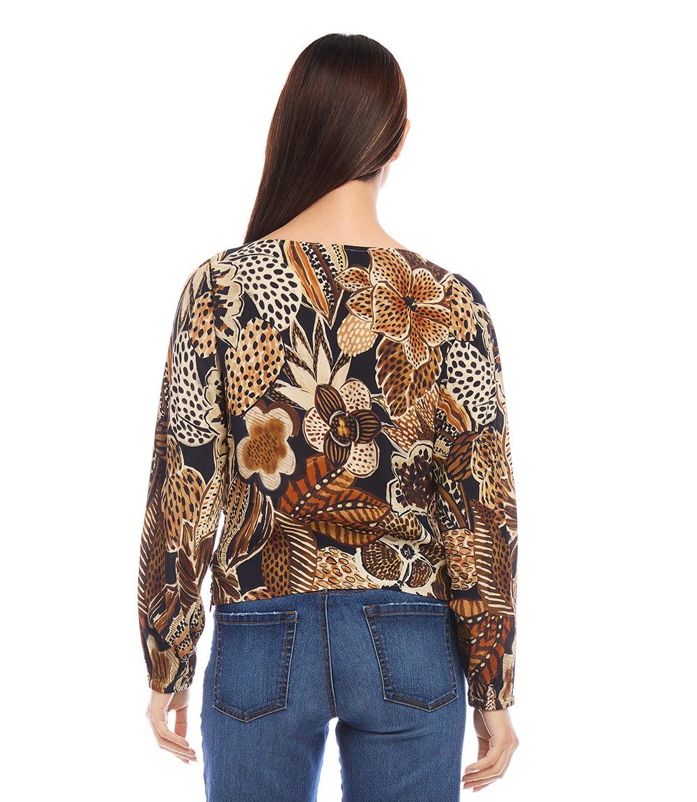 Petite Size Boatneck Drape Top - Image 3