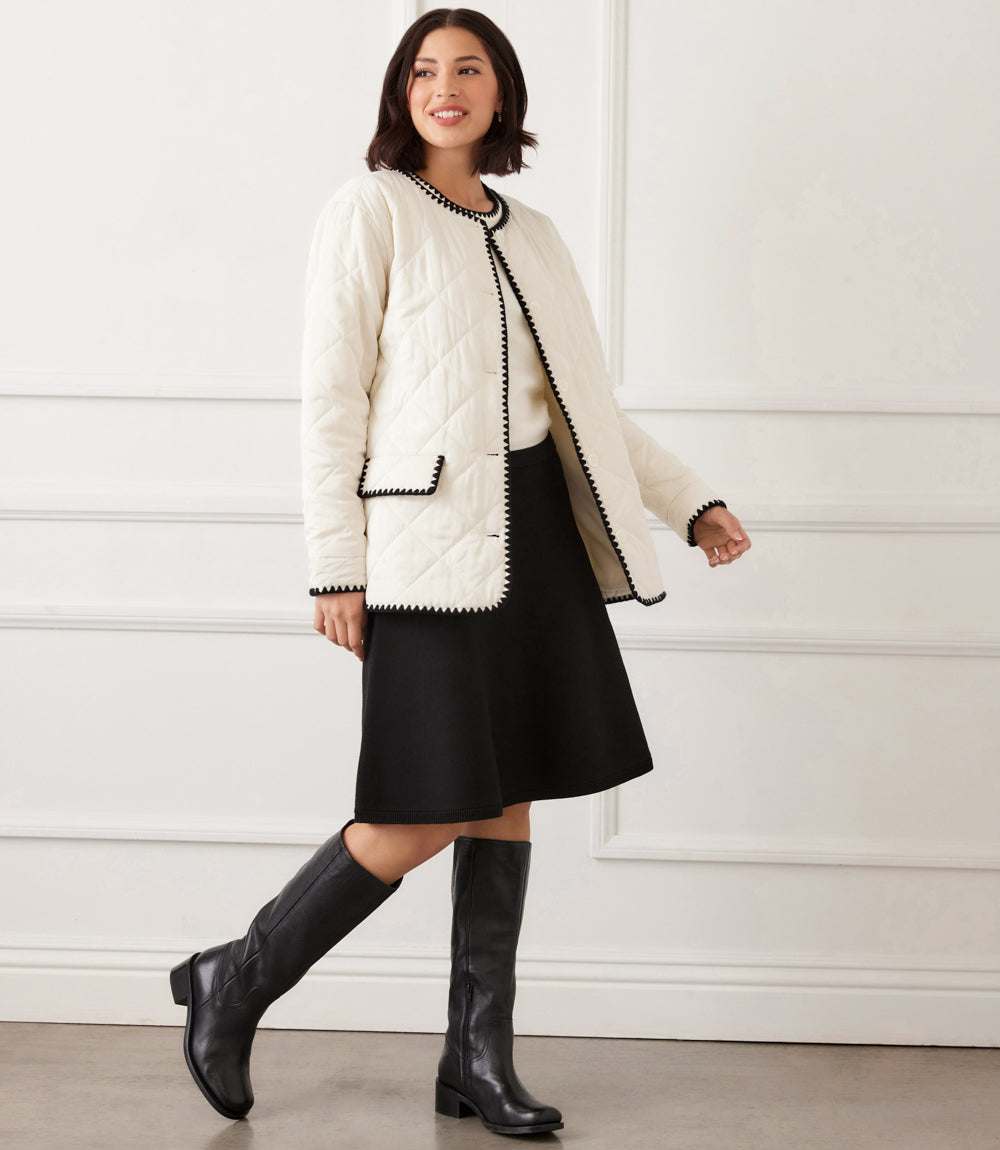 Edge Stitch Quilted Jacket - Image 4