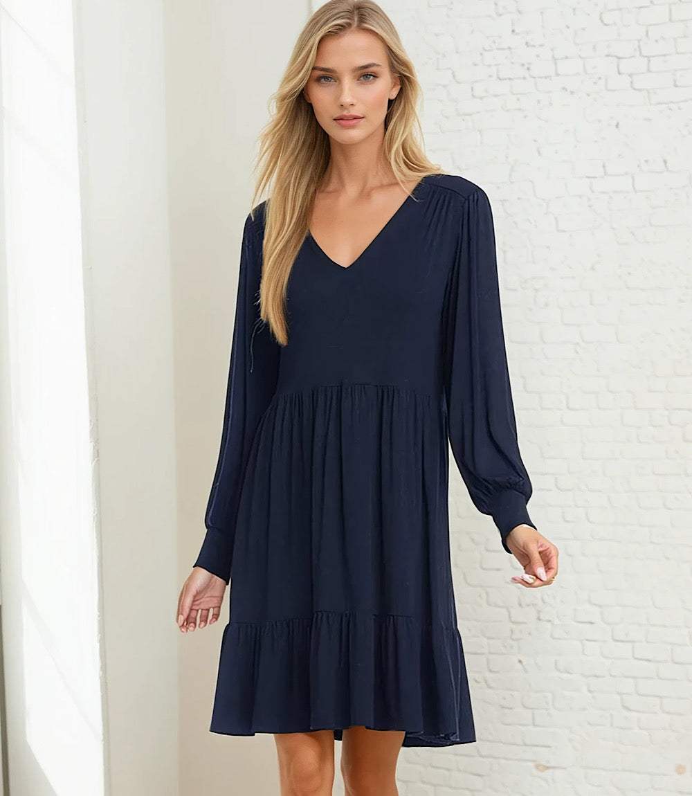 Long Sleeve Tiered Dress - Image 5