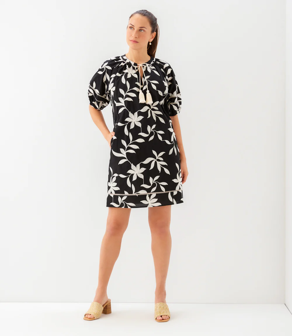 Puff Sleeve Tassel Dress - Image 7