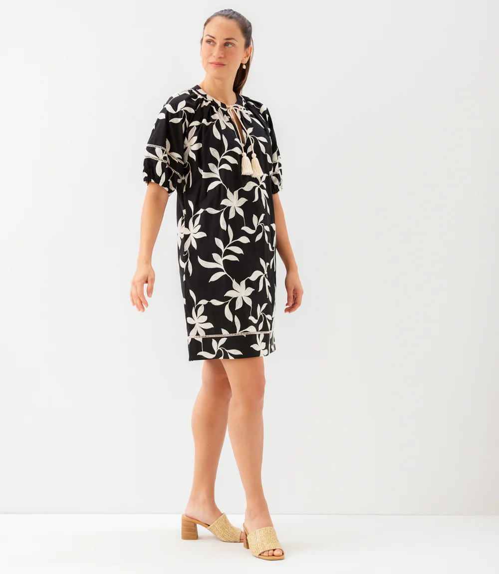 Puff Sleeve Tassel Dress - Image 9